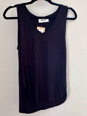 NWT Black V Neck Relaxed Tank